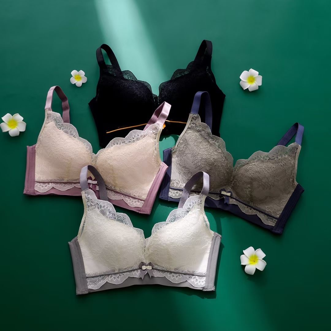 Sexy Lace Seamless Women's Underwear, Small Breasts Gather, No Rims, Women's Bra, Push Up, Comfortable Running, Shockproof Women